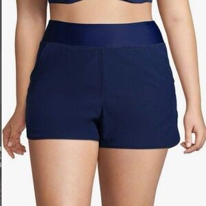 Lands’ End New 3” Quick Dry Swim Shorts Blue 14 Swimwear Cover Up Bottoms